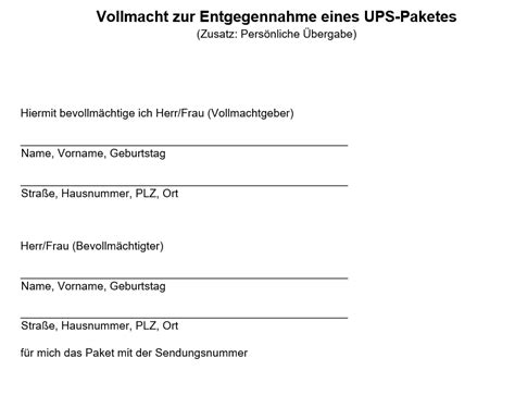 handlungsvollmacht ups pdf.